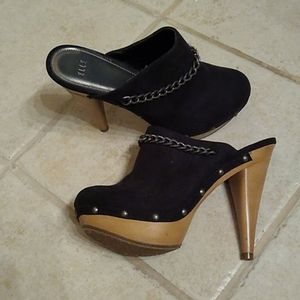 Elle Ilona suede wedge stilleto heels size 7